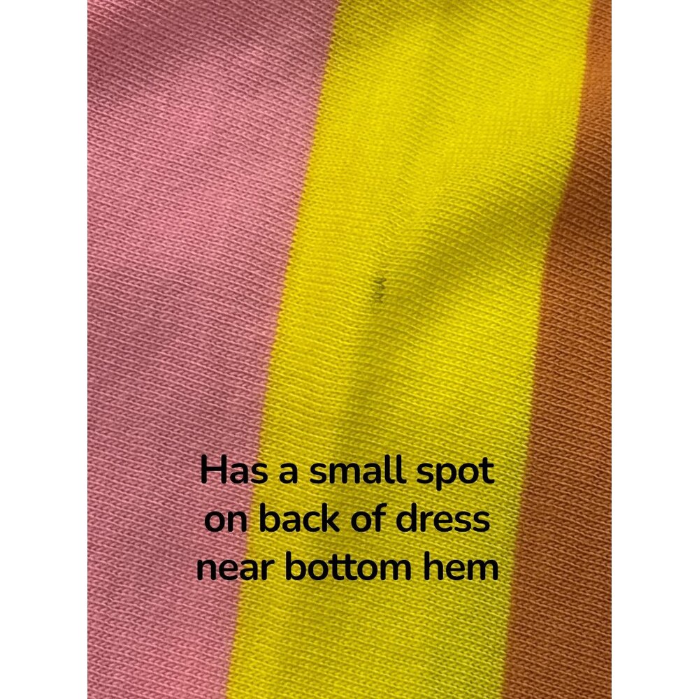 J.Crew Rainbow Stripe Maxi Dress M Cotton Tiered Resort Beach 53” - Picture 8 of 8
